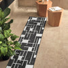 Urban Terrace Collection Area Rug -  Parkside Runner Black and White  lifestyle 13