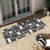 Urban Terrace Collection Area Rug -  Parkside Runner Black and White  lifestyle 14