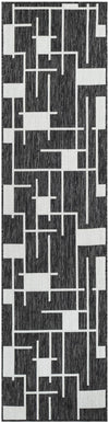 Urban Terrace Collection Area Rug -  Parkside Runner Black and White Main