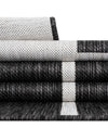 Urban Terrace Collection Area Rug -  Parkside Square Black and White  lifestyle 12