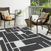 Urban Terrace Collection Area Rug -  Parkside Square Black and White  lifestyle 14