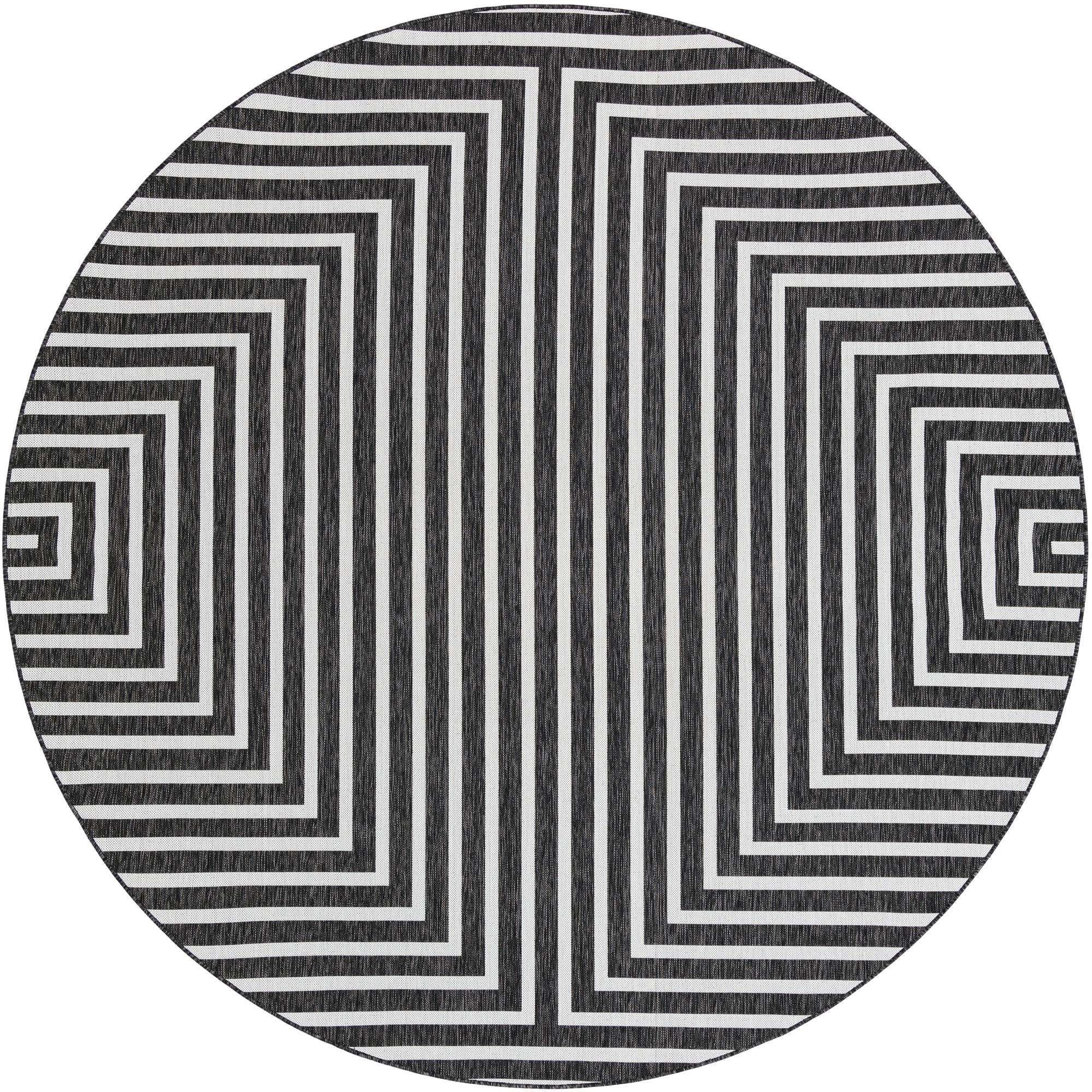 Urban Terrace Collection Area Rug -  Astoria (Black and White)