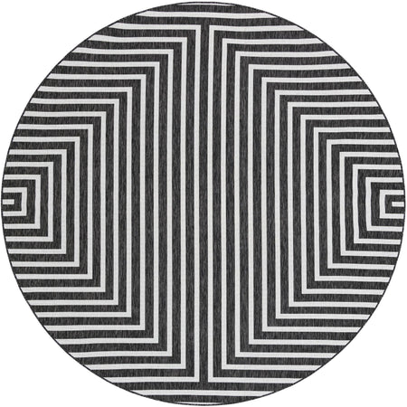 Urban Terrace Collection Area Rug -  Astoria (Black and White)