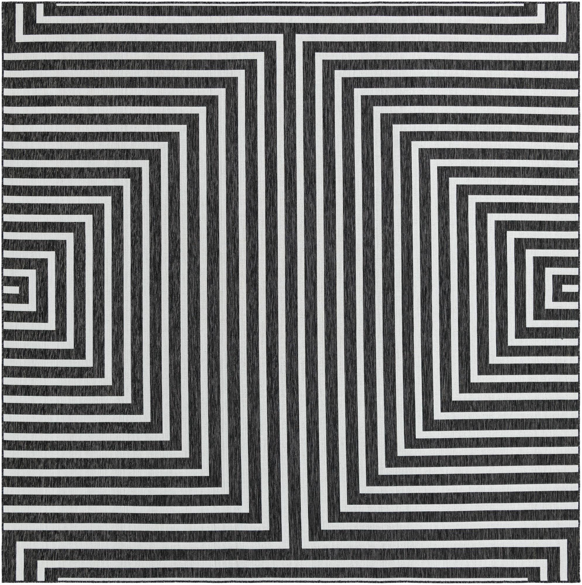 Urban Terrace Collection Area Rug -  Astoria (Black and White)