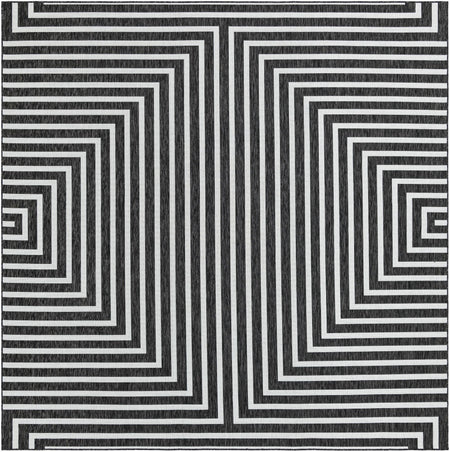 Urban Terrace Collection Area Rug -  Astoria (Black and White)