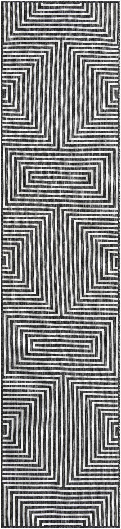 Urban Terrace Collection Area Rug -  Astoria (Black and White)