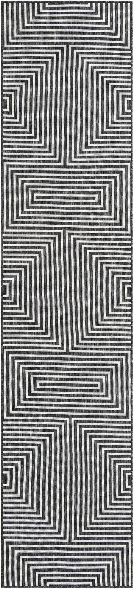 Urban Terrace Collection Area Rug -  Astoria (Black and White)