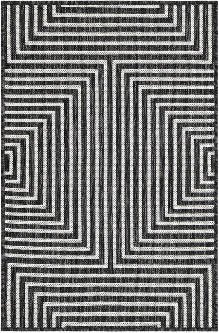 Urban Terrace Collection Area Rug -  Astoria (Black and White)