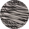 Urban Terrace Collection Area Rug -  Queens Round Black and White Main