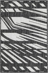 Urban Terrace Collection Area Rug -  Queens Rectangle Black and White Main