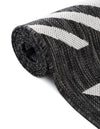 Urban Terrace Collection Area Rug -  Queens Rectangle Black and White  lifestyle 13