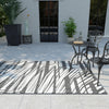 Urban Terrace Collection Area Rug -  Queens Rectangle Black and White  lifestyle 20