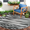 Urban Terrace Collection Area Rug -  Queens Round Black and White  lifestyle 12