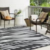 Urban Terrace Collection Area Rug -  Queens Square Black and White  lifestyle 14