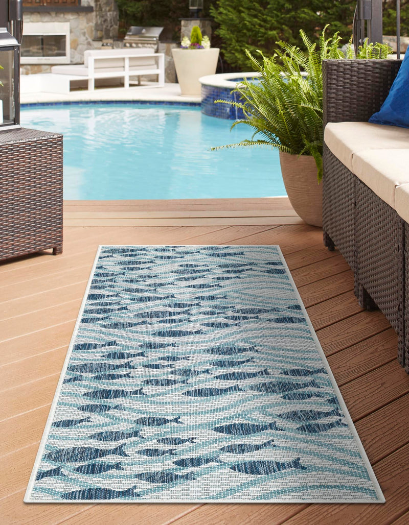 Seaside Haven Rugs Collection Area Rug -  Harbor Runner Blue  lifestyle 2