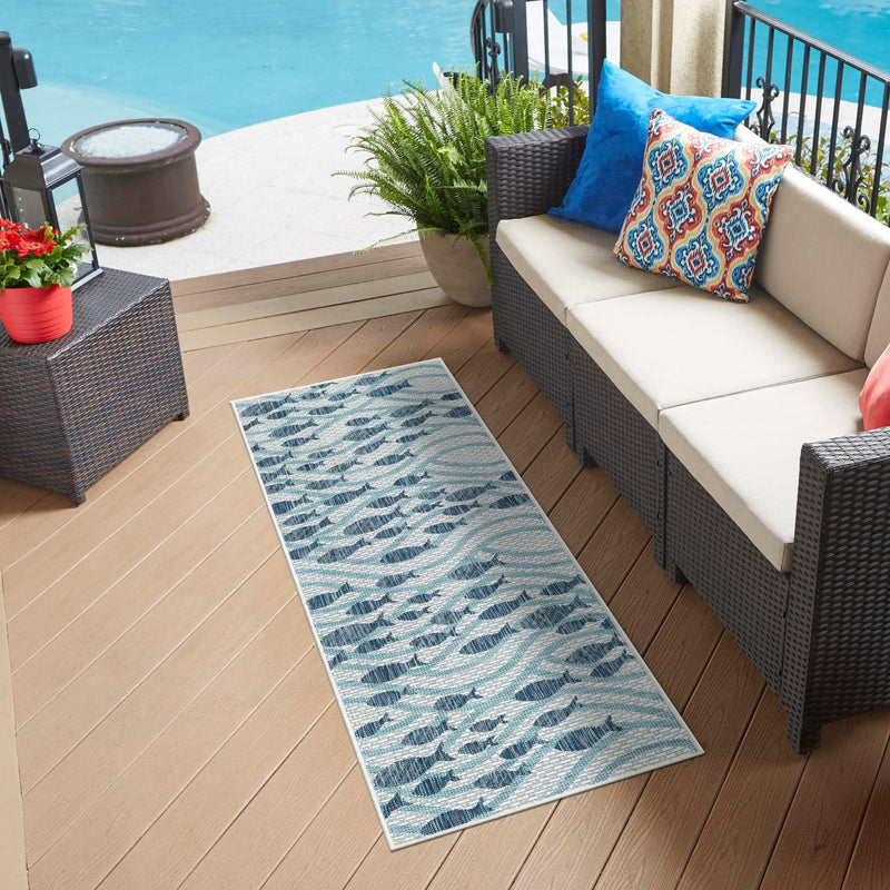 Seaside Haven Rugs Collection Area Rug -  Harbor Runner Blue  lifestyle 13