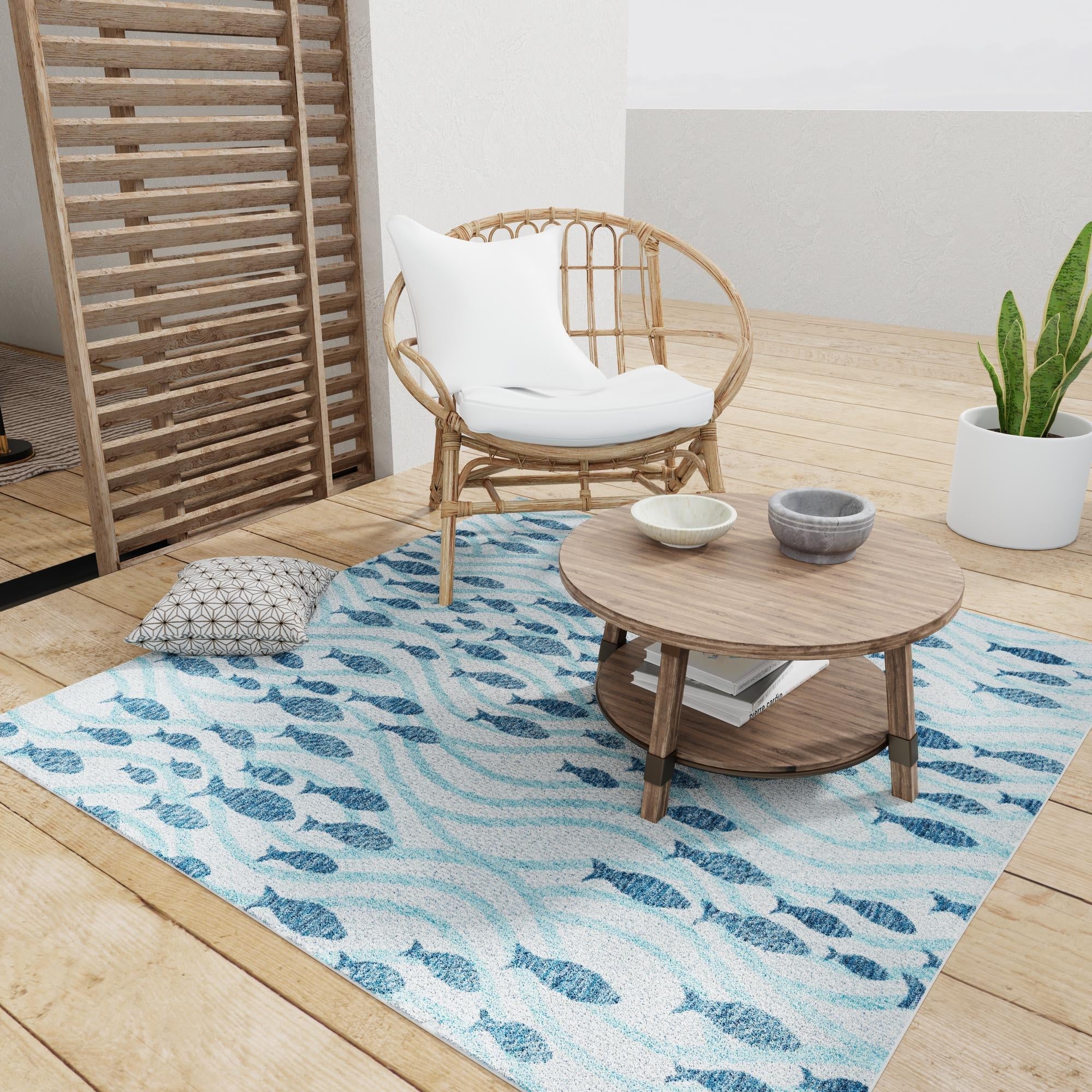 Seaside Haven Rugs Collection Area Rug -  Harbor