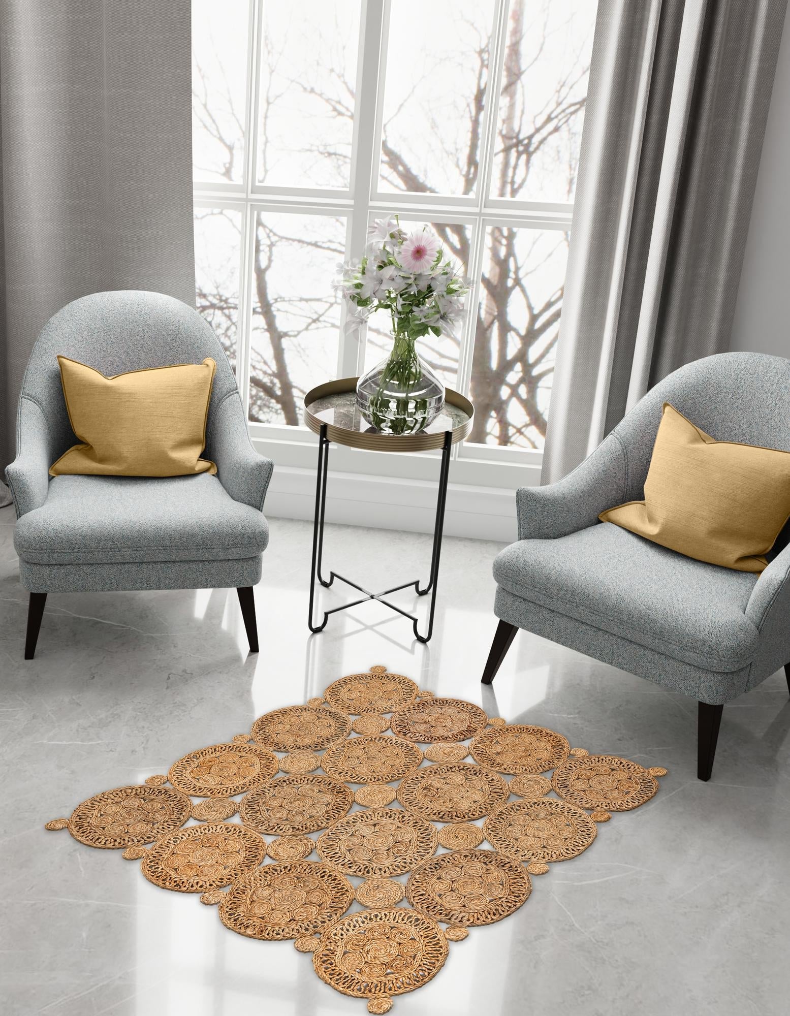 Woven Seaside Jute Collection Area Rug - Whittaker