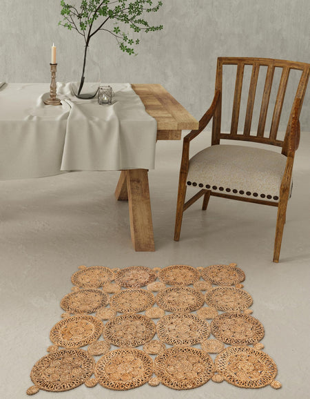 Woven Seaside Jute Collection Area Rug - Whittaker