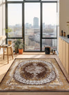 Verona Collection Area Rug -  Florence Rectangle Brown  lifestyle 5