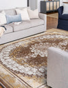 Verona Collection Area Rug -  Florence Rectangle Brown  lifestyle 15