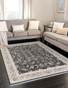 Alexandria Collection Area Rug -  Giza Rectangle Black  lifestyle 2