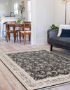 Alexandria Collection Area Rug -  Giza Rectangle Black  lifestyle 7