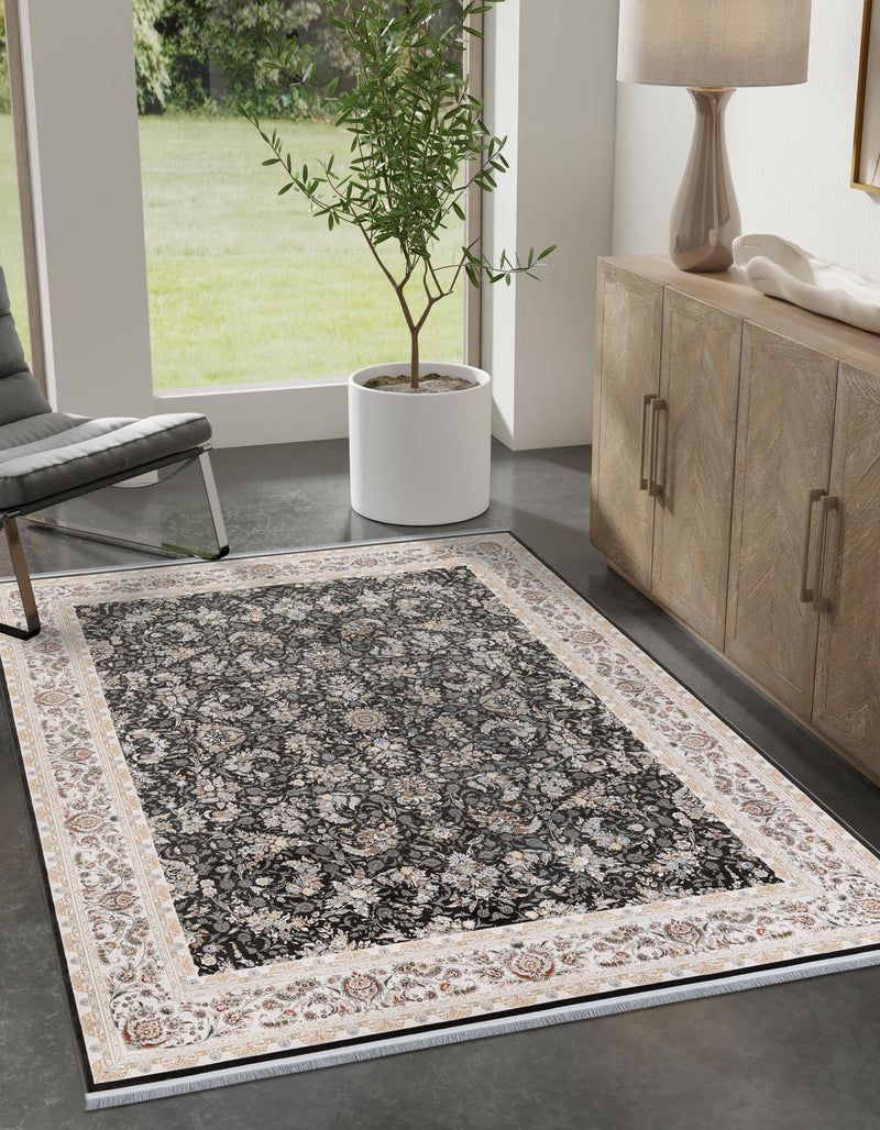 Alexandria Collection Area Rug -  Giza Rectangle Black  lifestyle 10