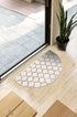 Lattice Gardens Collection Area Rug -  Bloomfield (Beige and Gray)