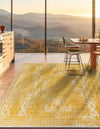 Dover Terrace Collection Area Rug -  Lagoon (Yellow) Square Yellow  lifestyle 0