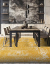 Dover Terrace Collection Area Rug -  Lagoon (Yellow) Square Yellow  lifestyle 8