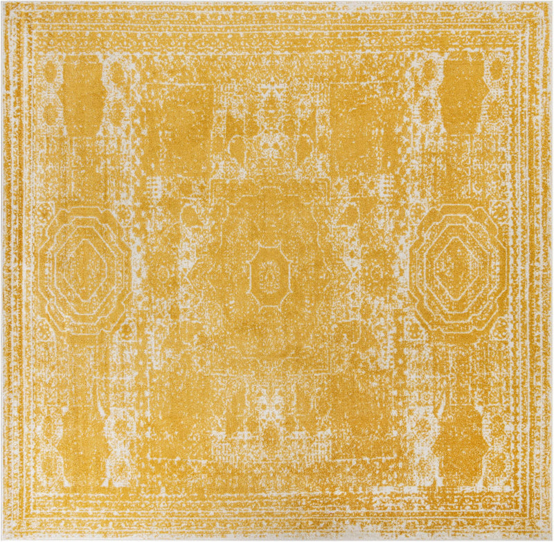 Dover Terrace Collection Area Rug -  Lagoon (Yellow) Square Yellow Main