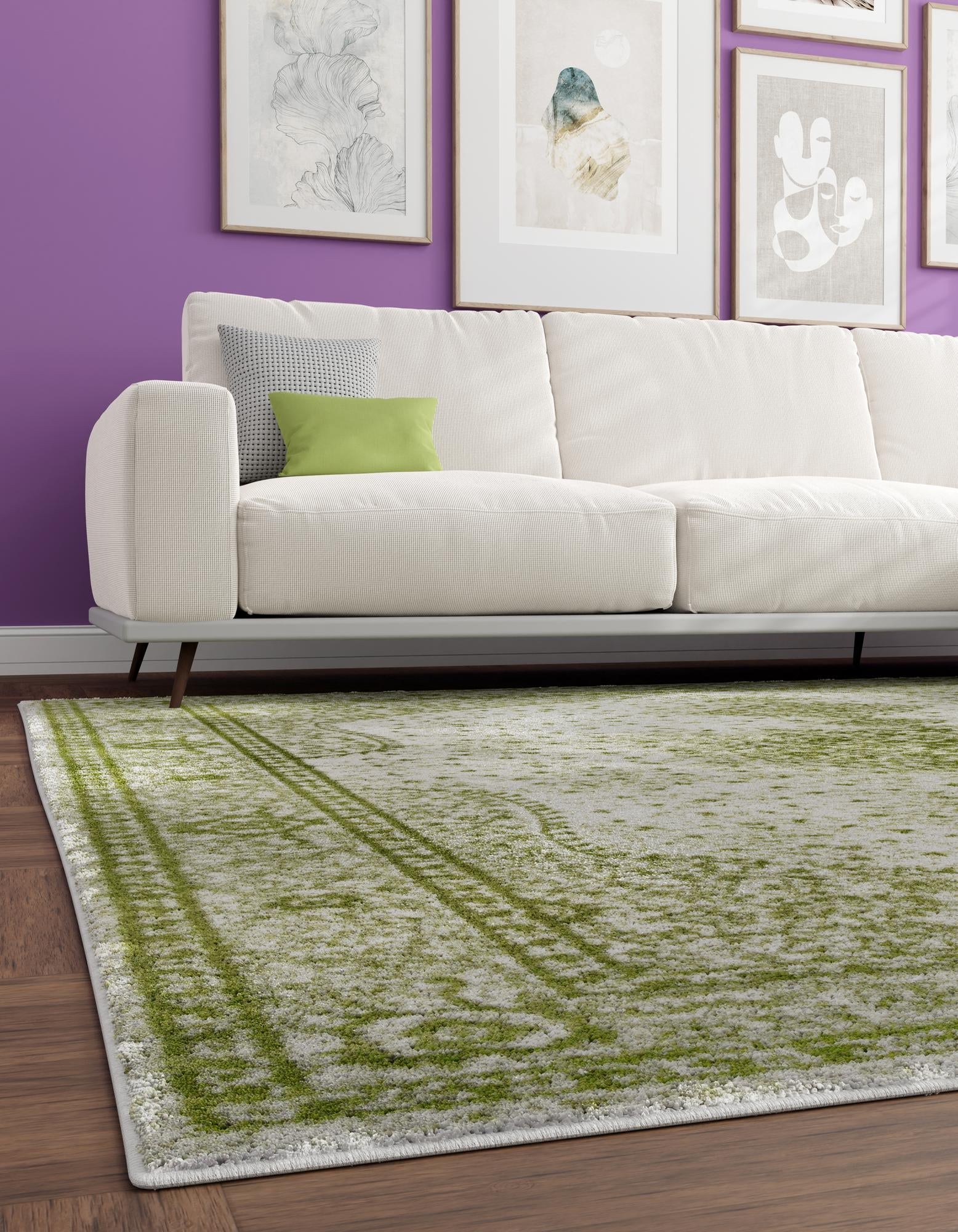 Dover Terrace Collection Area Rug - Marina (Green)