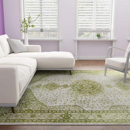 Dover Terrace Collection Area Rug - Marina (Green)