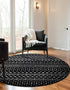 Marrakech Lattice Collection Area Rug - Medina (Black)