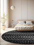 Marrakech Lattice Collection Area Rug - Medina (Black)