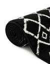 Marrakech Lattice Collection Area Rug - Medina (Black) Round Black  lifestyle 18