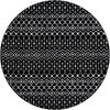 Marrakech Lattice Collection Area Rug - Medina (Black) Round Black Main