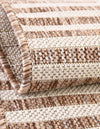 Patio Stripe Harmony Collection Area Rug - Cabana (Taupe) Square Taupe  lifestyle 4