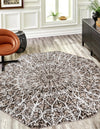 Riviera Elegance Collection Area Rug -  Eze Octagon Brown  lifestyle 0