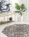 Riviera Elegance Collection Area Rug -  Eze Octagon Brown  lifestyle 12