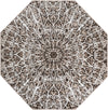 Riviera Elegance Collection Area Rug -  Eze Octagon Brown Main