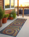 Coastal Terrace Collection Area Rug -  Lagoon Runner Multi  lifestyle 25