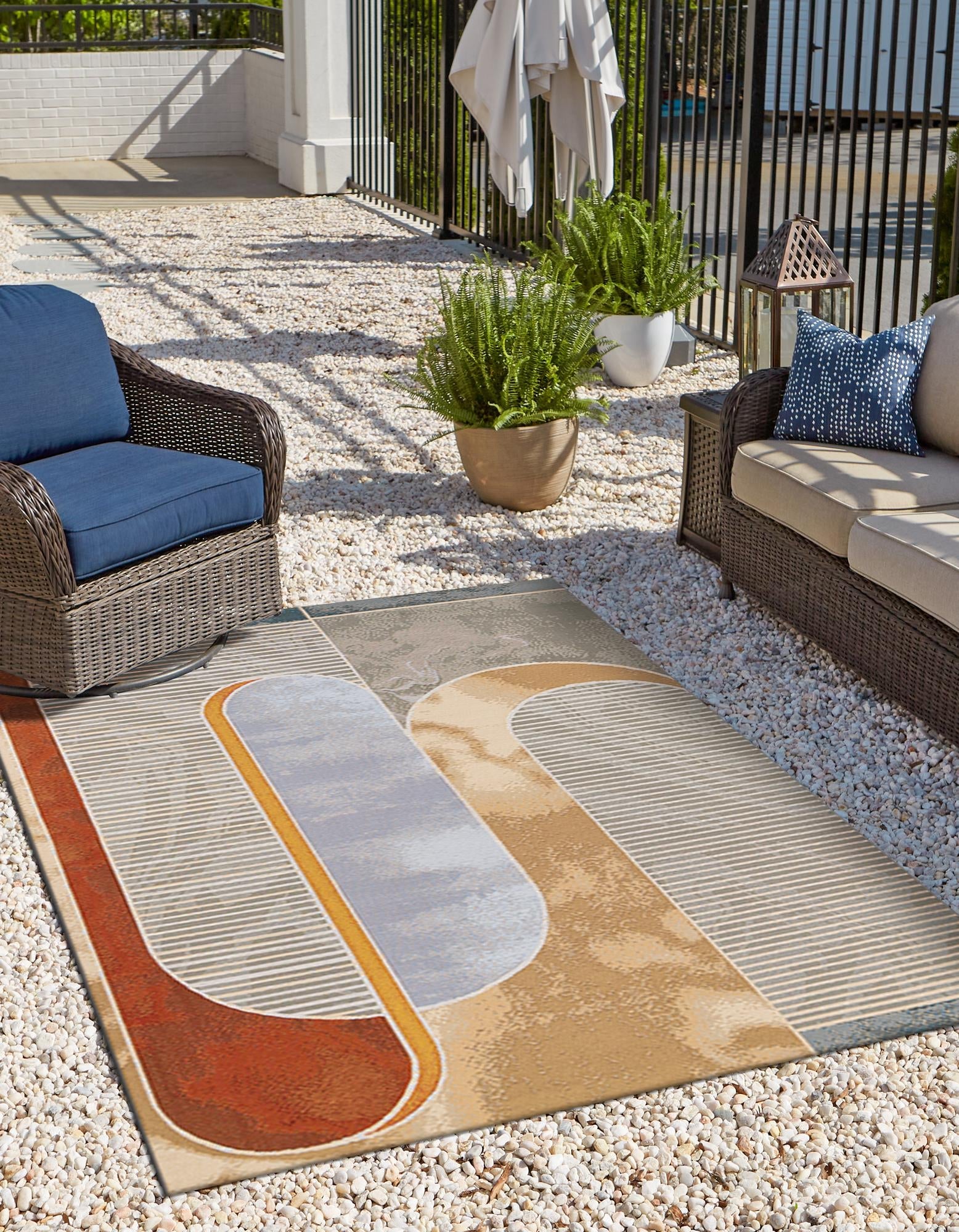 Urban Terrace Collection Area Rug -  Deck