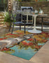 Seaside Blooms Collection Area Rug - Eden