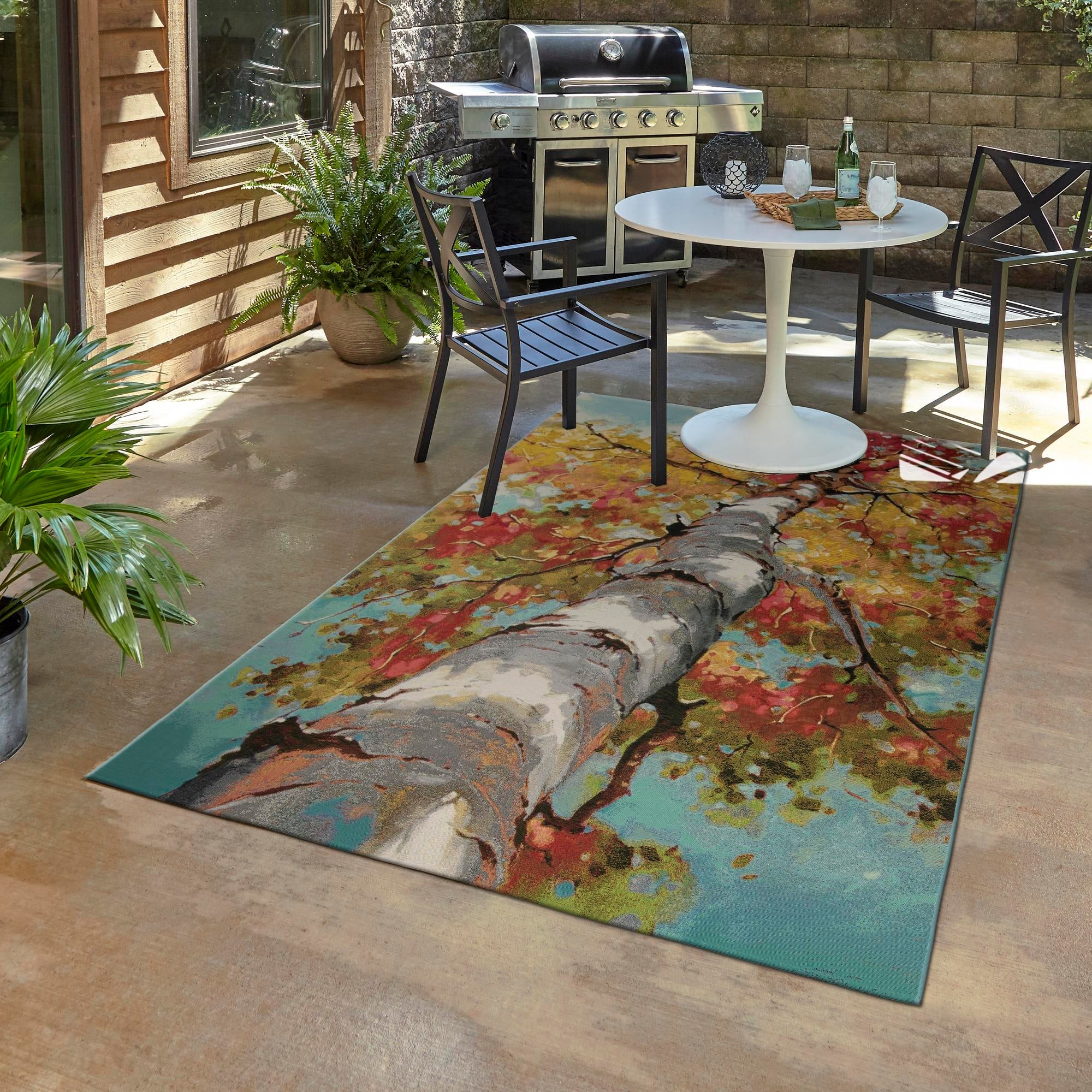 Seaside Blooms Collection Area Rug - Eden