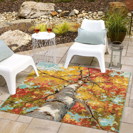 Seaside Blooms Collection Area Rug - Eden