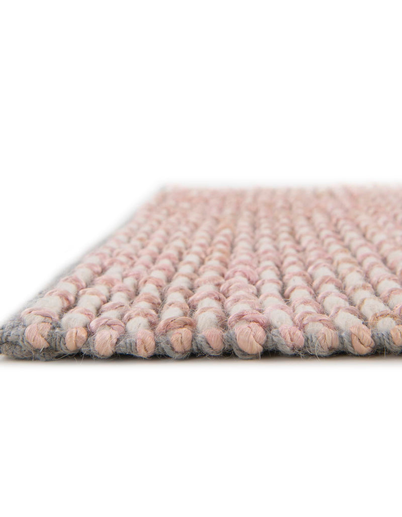 Coastal Haven Striped Jute Collection Area Rug - Marina Rectangle Pink and Gray  lifestyle 14