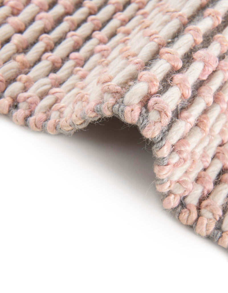 Coastal Haven Striped Jute Collection Area Rug - Marina Rectangle Pink and Gray  lifestyle 20