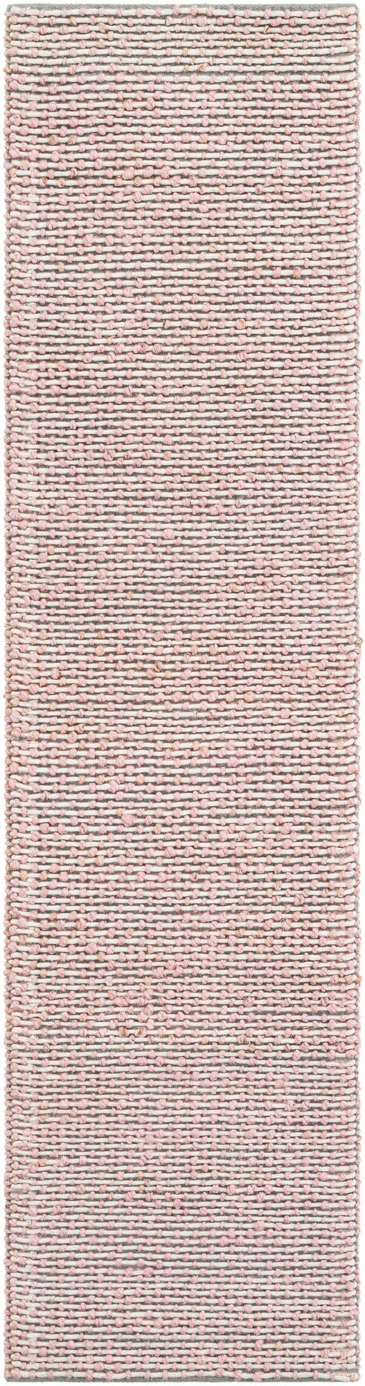 Coastal Haven Striped Jute Collection Area Rug - Marina Runner Pink and Gray  lifestyle 37